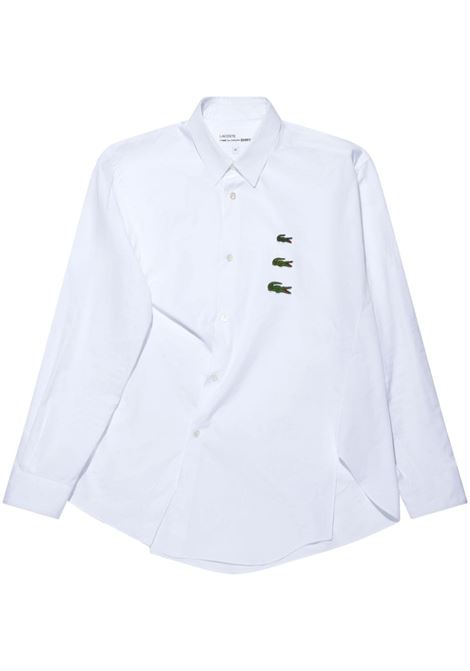 Camicia con logo lacoste in bianco - uomo COMME DES GARCONS SHIRT | FLB0021