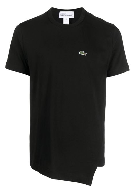 Black asymmetric-hem T-shirt - unisex COMME DES GARCONS SHIRT | FLT0141