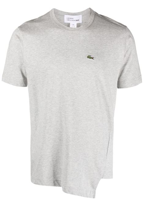 Grey asymmetric-hem T-shirt - unisex COMME DES GARCONS SHIRT | FLT0142