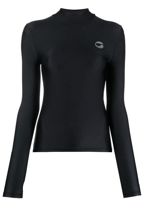 Black long-sleeved logo-detail top - women  COPERNI | COPJS20545BLK