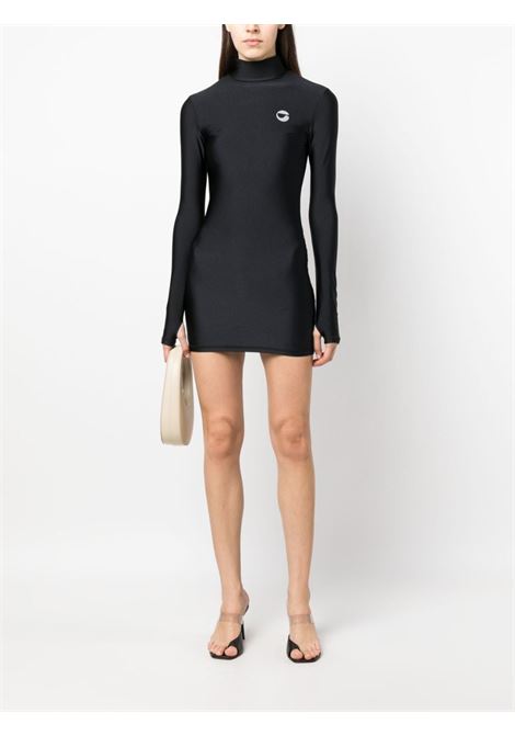 Black high neck fitted mini dress - women  COPERNI | COPJS60545BLK