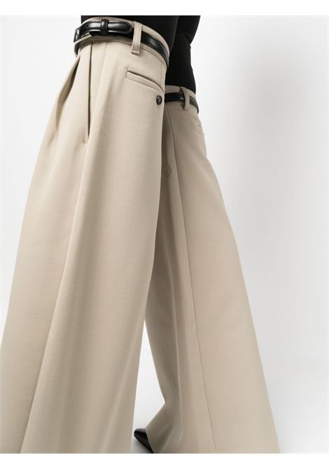 Beige and black hybrid flare trousers - women  COPERNI | COPP24102BLKBG