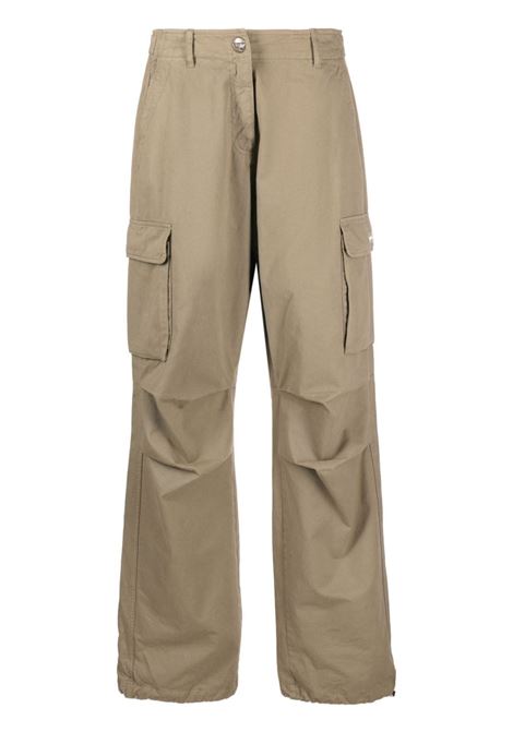 Pantaloni cargo a gamba ampia in verde khaki - donna COPERNI | COPP40204KHK