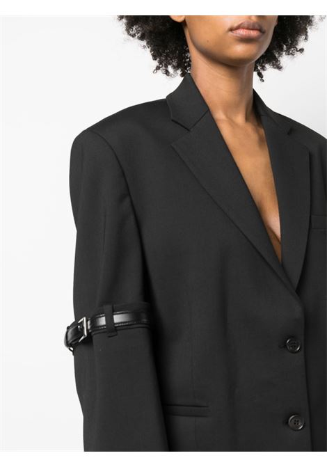 Black single-breasted long-sleeve blazer - women COPERNI | COPV37111BLK