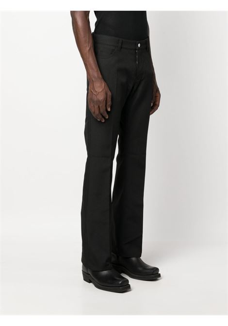 Black retro twill bootcut trousers - men COURRÈGES | 323CPA021PL00569999