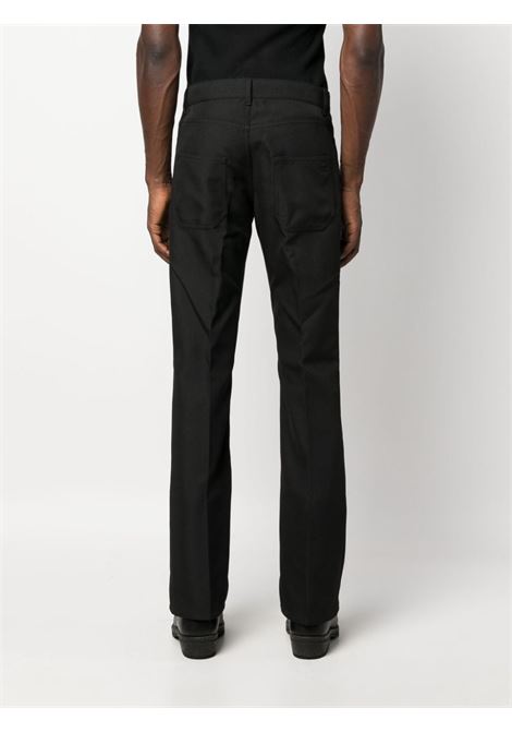 Black retro twill bootcut trousers - men COURRÈGES | 323CPA021PL00569999