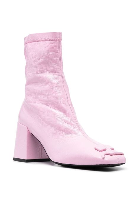 Pink 70mm logo-embossed boots - women COURRÈGES | 323SAB005VY00155018