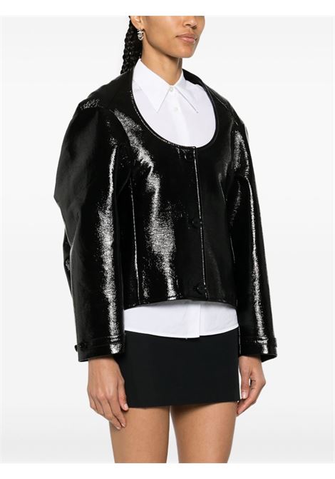 Black Cocoon vinyl jacket - women COURRÈGES | 423CMA125VY00149999
