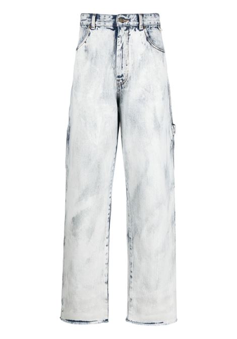 Jeans a vita alta effetto vissuto in bianco e blu - uomo DARKPARK | MTR01DBL01W1W401