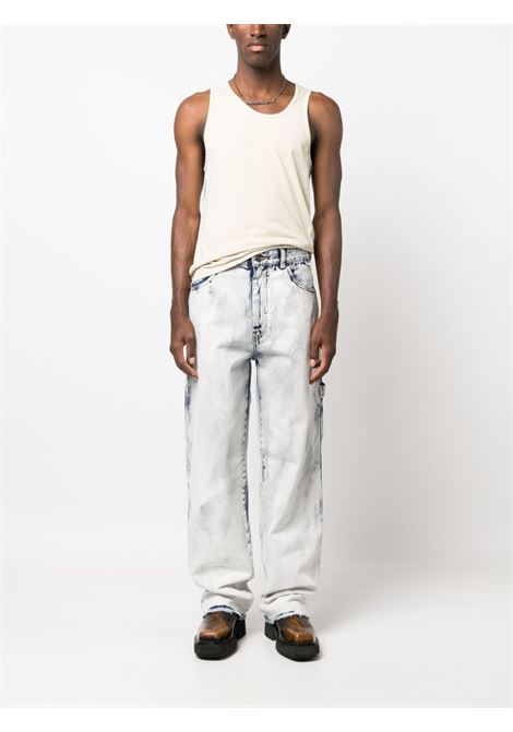 Jeans a vita alta effetto vissuto in bianco e blu - uomo DARKPARK | MTR01DBL01W1W401