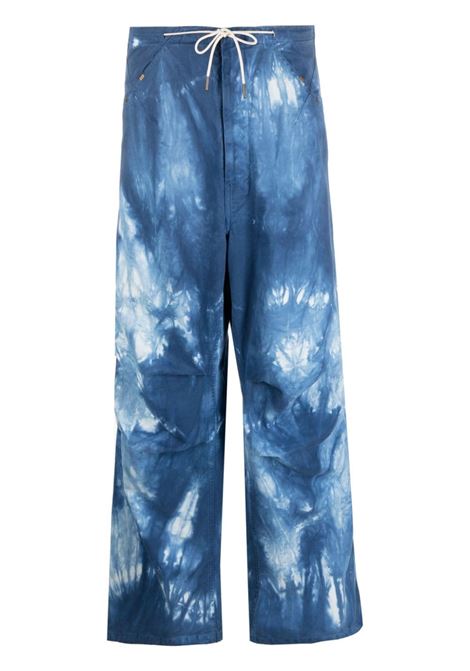 Pantaloni Daisy a gamba ampia con motivo tie-dye in blu - donna DARKPARK | WTR02FAP01W2W603