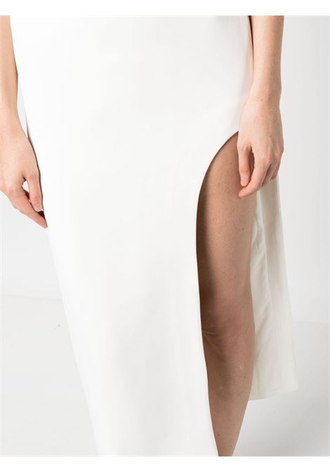 White decorative-buckle midi dress - women DAVID KOMA | PF23DK24DWHTSLVR