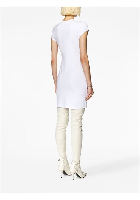 White logo-patch mini dress - women DIESEL | A062700AFAA100