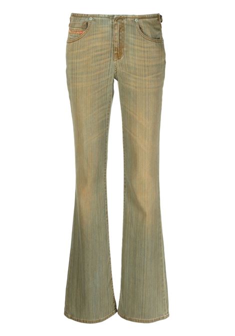 Jeans svasati con placca logo in marrone - donna DIESEL | A116310NLAU01