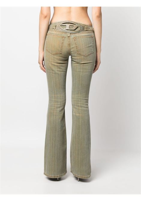 Jeans svasati con placca logo in marrone - donna DIESEL | A116310NLAU01