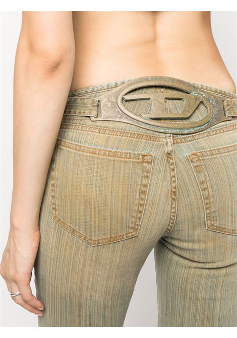 Light brown logo-plaque flared jeans - women DIESEL | A116310NLAU01
