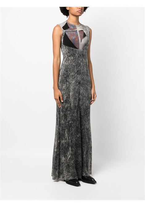 Grey ripped distressed-effect maxi dress - women DIESEL | A116820CNAY900A