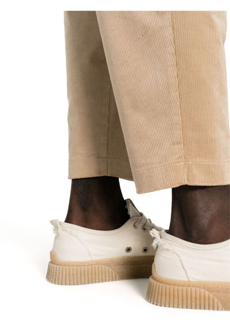 Pantaloni a coste con coulisse in beige - uomo DRÔLE DE MONSIEUR | CBP101CO076BG