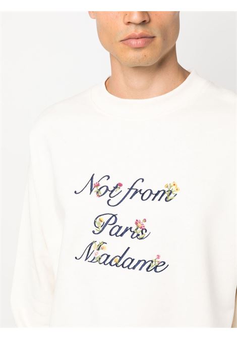 White text-print sweatshirt - men DRÔLE DE MONSIEUR | CSW129CO001CM