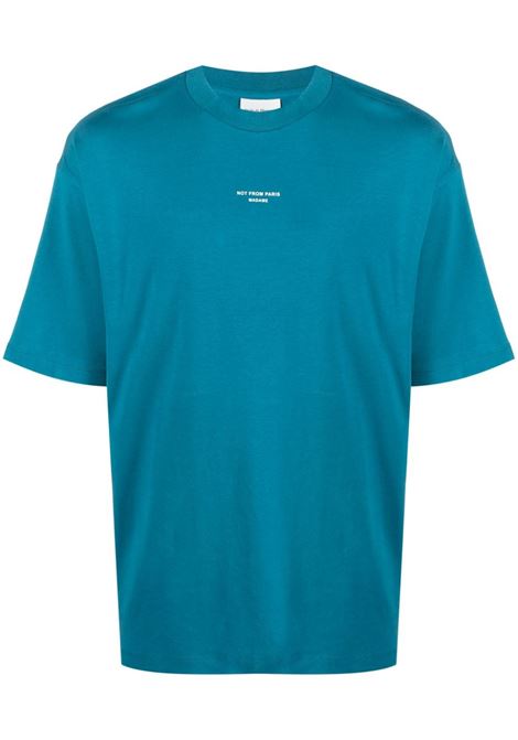 T-shirt con stampa in blu - uomo DRÔLE DE MONSIEUR | CTS100CO002BED
