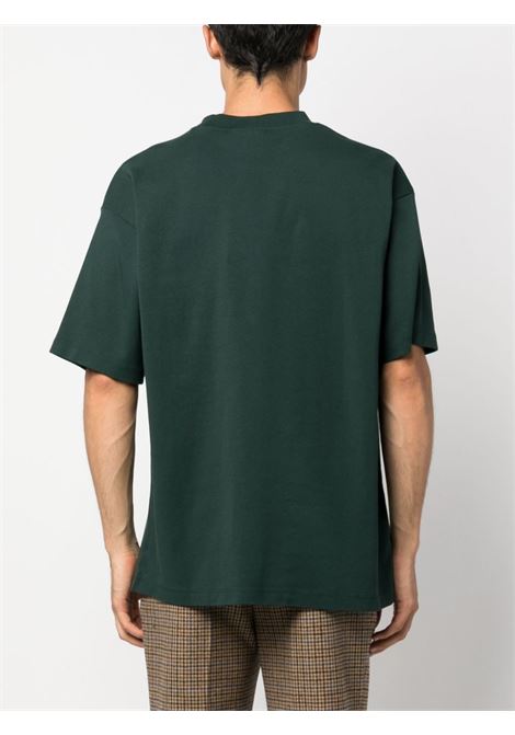 T-shirt con stampa in verde - uomo DRÔLE DE MONSIEUR | CTS100CO002DGN