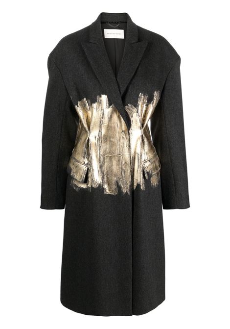 Cappotto con design metallizzato in grigio e oro - donna DRIES VAN NOTEN | 2320102027245901