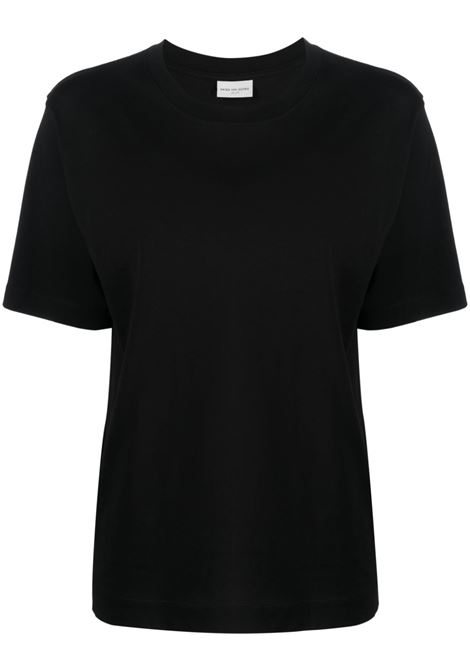 T-shirt a maniche corte in nero - donna DRIES VAN NOTEN | 2320111677600900