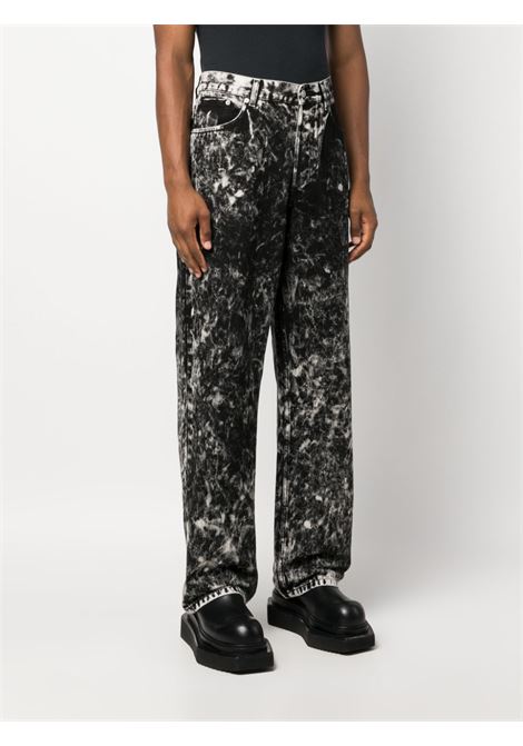 Multicolored pine graphhic-print trousers - men  DRIES VAN NOTEN | 2320209047455900