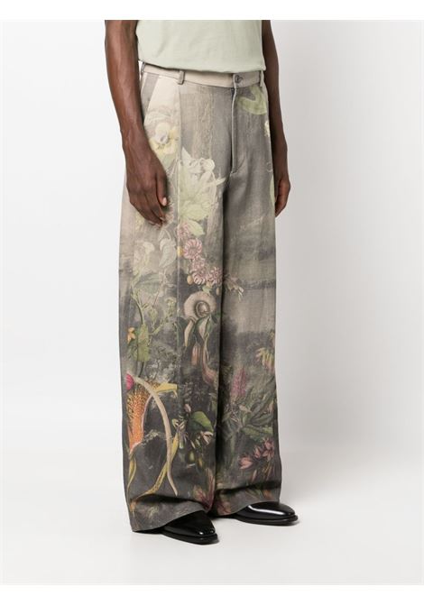 Multicolored pepper wide-leg trousers - men DRIES VAN NOTEN | 2320209177040802