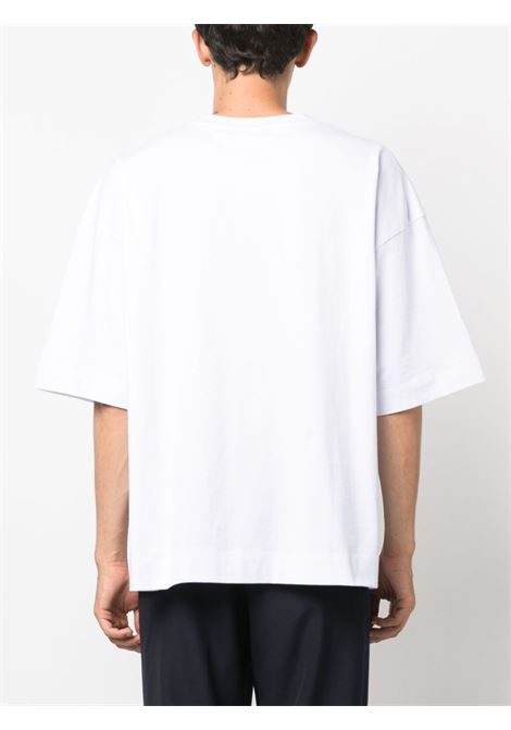 White hen crew-neck T-shirt - men  DRIES VAN NOTEN | 2320211137602001