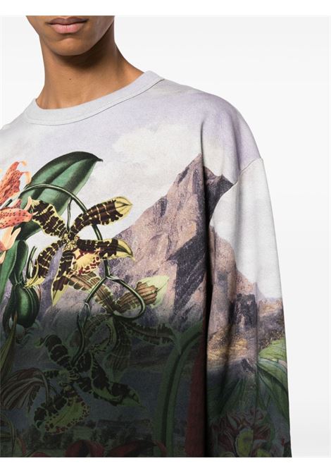 Multicolored graphic-print sweatshirt - men  DRIES VAN NOTEN | 2320211457620900