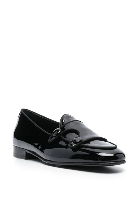 Black almond-toe patent loafers - men EDHÈN MILANO | ALB099BOTVERBLK