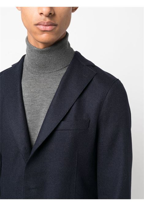 Blue detachable-hood blazer - men ELEVENTY | H70GIAF0211
