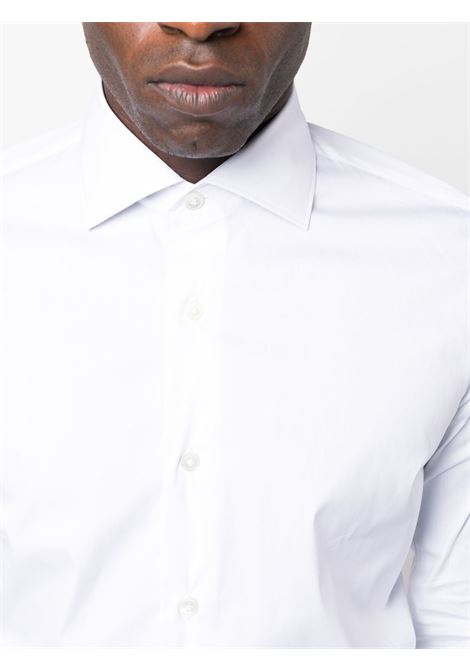 Camicia con orlo curvo in bianco - uomo ELEVENTY | H75CAMH0301