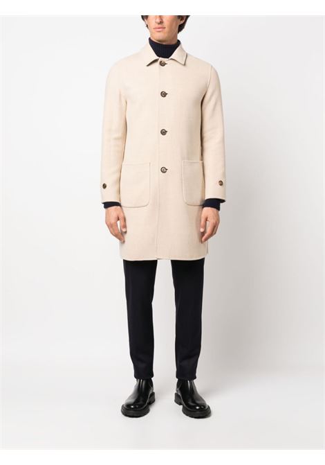 Cappotto con colletto largo in beige - uomo ELEVENTY | H75CAPG010702
