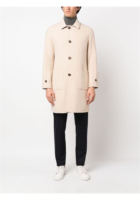 Grey spread-collar button-down coat - men ELEVENTY | H75CAPG011302