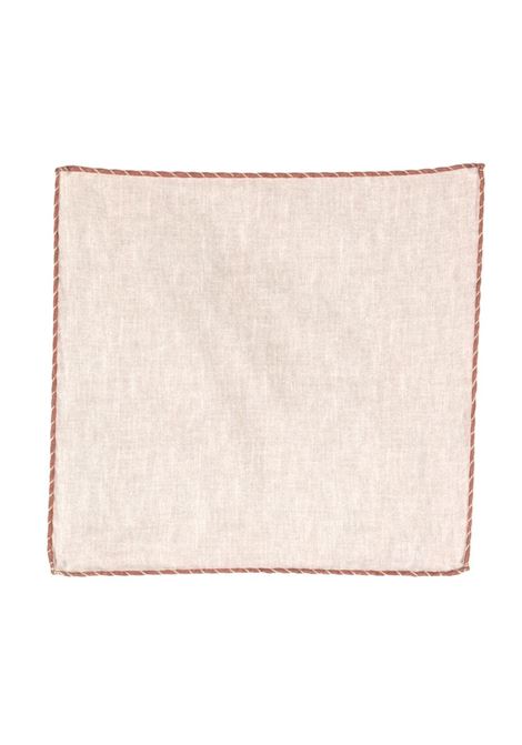 Beige and brown contrasting-border scarf - women ELEVENTY | H77POCA010209