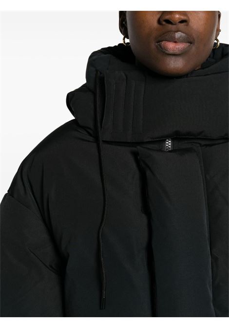 Black logo-embroidered hooded puffer jacket - women  ENTIRE STUDIOS | ES2034ST