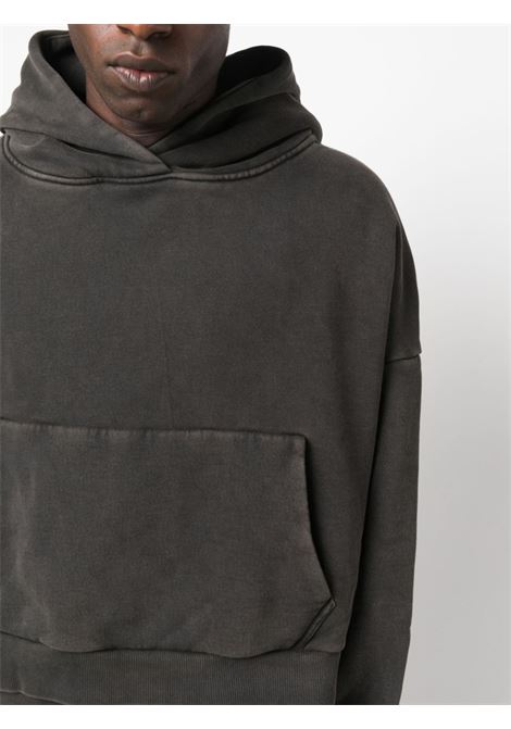 Black washed drop-shoulder sweatshirt - unisex ENTIRE STUDIOS | ES2125WB