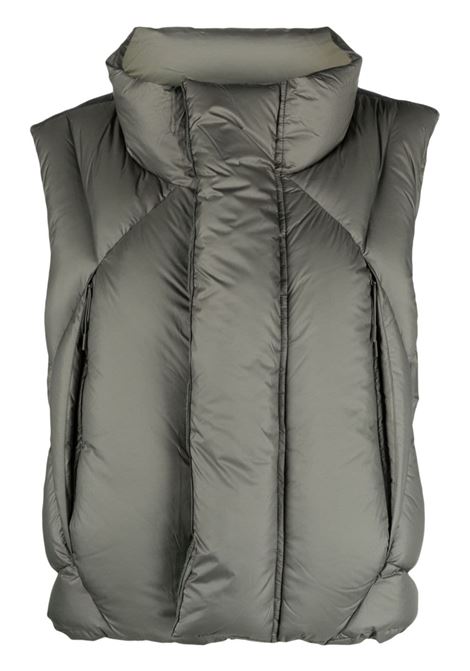 Moss green quilted high-neck gilet - unisex ENTIRE STUDIOS | ES2232MS