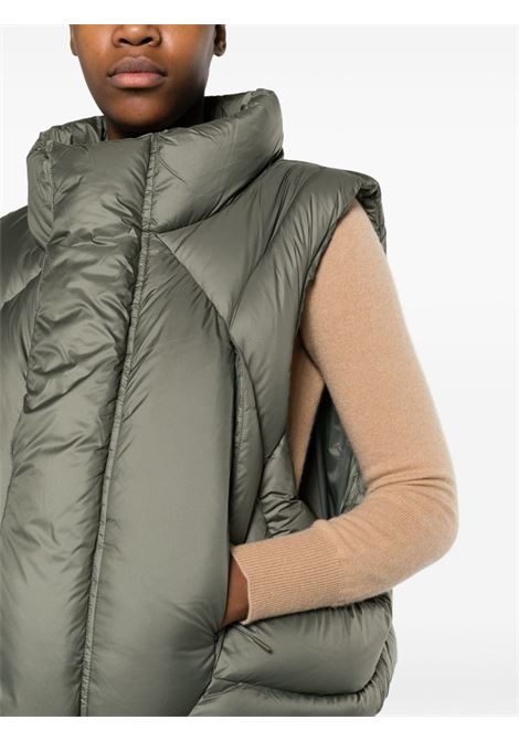 Moss green quilted high-neck gilet - unisex ENTIRE STUDIOS | ES2232MS