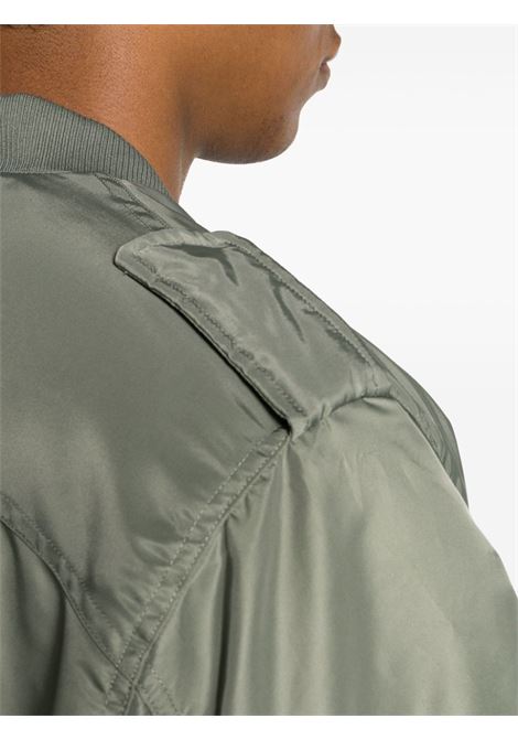 Moss green baseball-collar cropped bomber jacket - unisex ENTIRE STUDIOS | ES2234SW