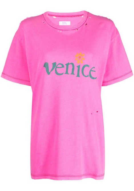 T-shirt Venice con effetto vissuto in rosa - donna ERL | ERL07T0011