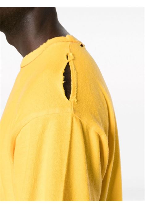 T-shirt Venice con effetto vissuto in giallo - uomo ERL | ERL07T0012