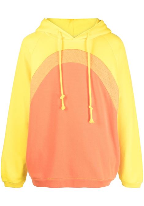 Orange and yellow panelled gradient-effect sweatshirt - unisex ERL | ERL07T0232