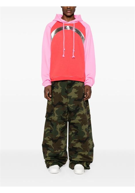Pink color-block hooded sweatshirt - unisex ERL | ERL07T0331