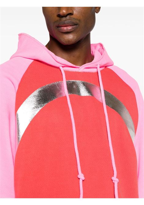 Pink color-block hooded sweatshirt - unisex ERL | ERL07T0331