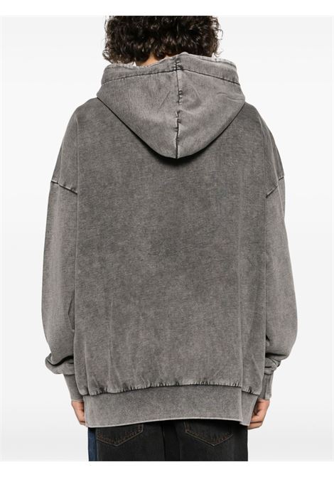 Grey logo-embroidered dyed sweatshirt - men FENG CHEN WANG | FMF16HD04GRY