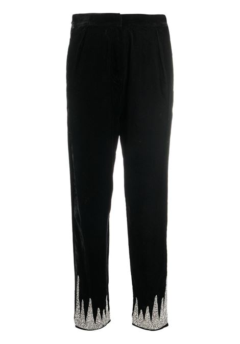 Pantaloni decorati con perline in nero - donna FORTE FORTE | 110658014