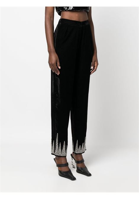 Pantaloni decorati con perline in nero - donna FORTE FORTE | 110658014